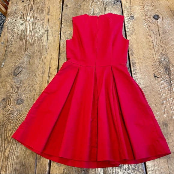 Classic Red Fit & Flare Sleeveless Dress - Picture 3 of 4